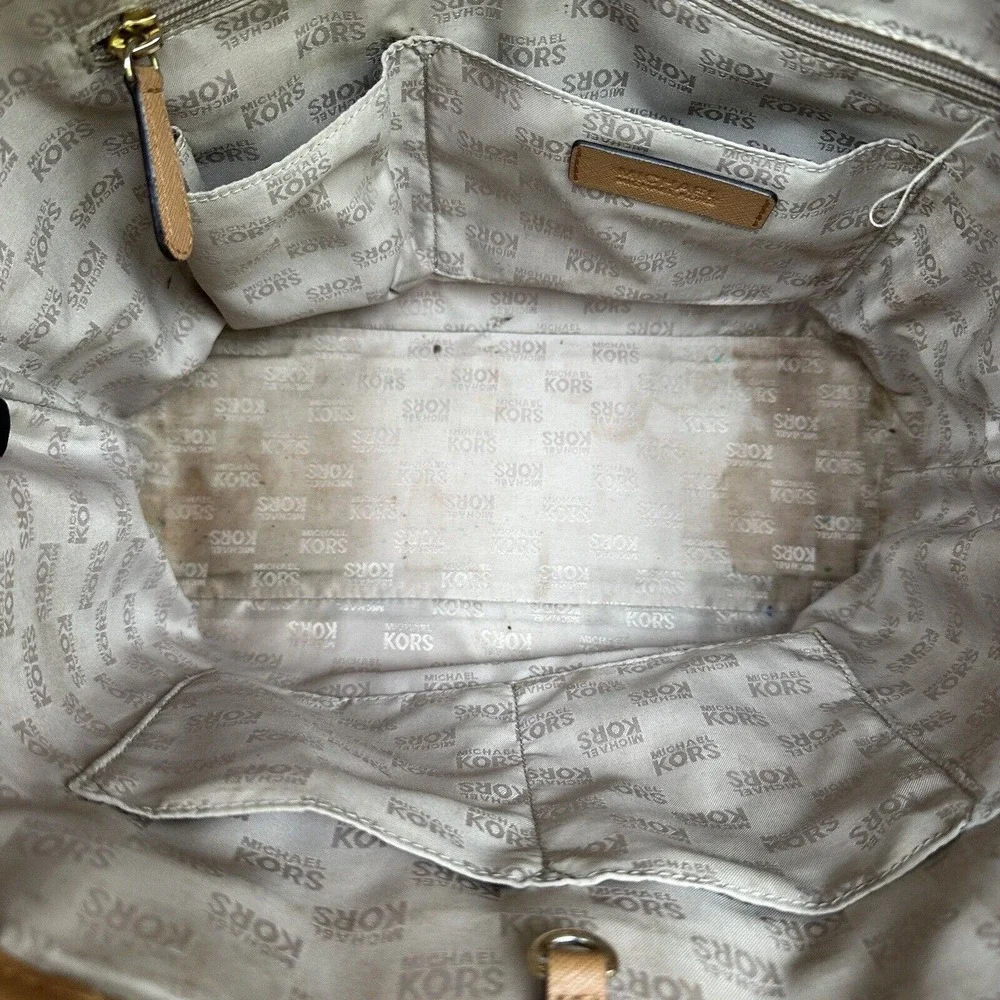 Michael Kors Jet Set Violet‎ Small Carryall Tote Wallet Logo Perforated Leather